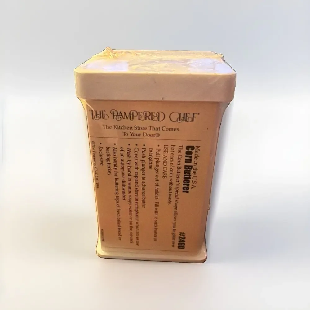 New Pampered Chef Corn Butterer #2460 Factory Sealed NIP White Spreader USA